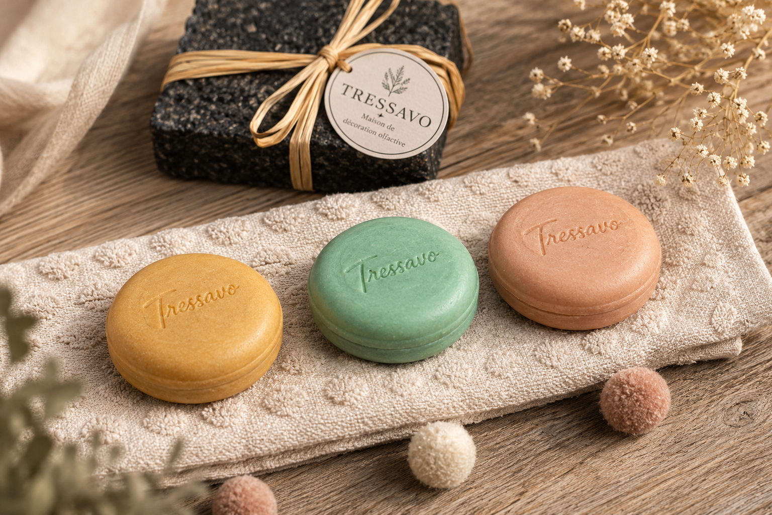 Trio signature private label — produzione semi-industriale di cosmetici solidi in private label — FABRICOSMETIC, Tunisia