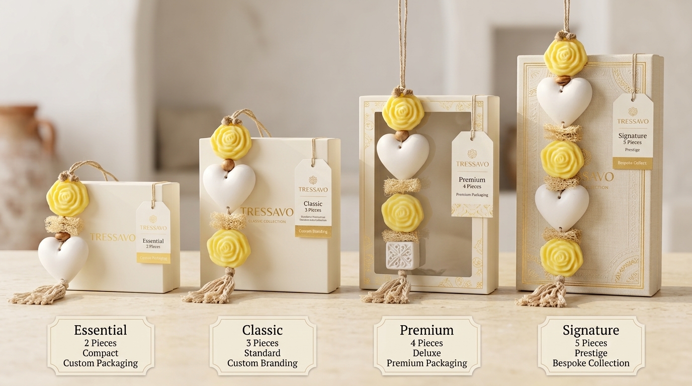 Sospensioni profumate — 4 livelli di gamma — produzione semi-industriale di cosmetici solidi in private label — FABRICOSMETIC, Tunisia
